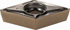 Walter - DCGT32.50.5 PF2 Grade WSM20 Carbide Turning Insert - TiAlN/Al2O3/ZrCN Finish, 55° Diamond, 3/8" Inscr Circle, 5/32" Thick, 0.008" Corner Radius - Benchmark Tooling