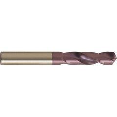 Screw Machine Length Drill Bit: 0.397″ Dia, 118 °, Solid Carbide Coated, Right Hand Cut, Spiral Flute, Straight-Cylindrical Shank, Series 2463