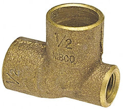 NIBCO - 1 x 1/8 x 1" Cast Copper Pipe Baseboard Tee - C x F x C, Pressure Fitting - Benchmark Tooling