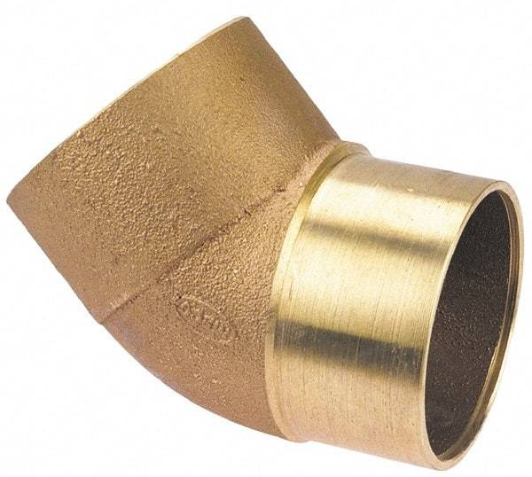 NIBCO - 4" Cast Copper Pipe 45° Street Elbow - FTG x C, Pressure Fitting - Benchmark Tooling