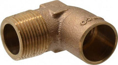 NIBCO - 3/4" Cast Copper Pipe 90° Elbow - C X M, Pressure Fitting - Benchmark Tooling