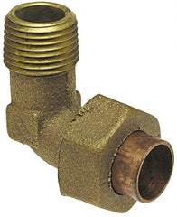 NIBCO - 1-1/4" Cast Copper Pipe 90° Union Elbow - C X M, Pressure Fitting - Benchmark Tooling