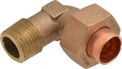 NIBCO - 1/2" Cast Copper Pipe 90° Union Elbow - C X M, Pressure Fitting - Benchmark Tooling