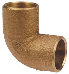 NIBCO - 1-1/2 x 1" Cast Copper Pipe 90° Close Rough Elbow - C x C, Pressure Fitting - Benchmark Tooling