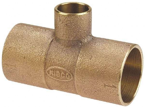NIBCO - 2 x 1 x 1-1/2" Cast Copper Pipe Tee - C x C x C, Pressure Fitting - Benchmark Tooling