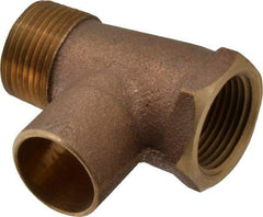 NIBCO - 3/4" Cast Copper Pipe Tee - M x F x C, Pressure Fitting - Benchmark Tooling