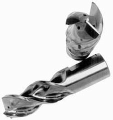 Minicut International - 1-1/4" Diam, 3" LOC, 3 Flute Powdered Metal Corner Chamfer Roughing End Mill - Uncoated, 5-1/2" OAL, 1-1/4" Shank Diam, Single End, Centercutting, 43.5° Helix - Benchmark Tooling