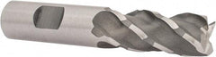 Minicut International - 3/4", 1-5/8" LOC, 3/4" Shank Diam, 3-7/8" OAL, 4 Flute, Powdered Metal Square End Mill - Single End, Uncoated, Spiral Flute, 35° Helix, Centercutting, Right Hand Cut, Right Hand Flute, Series 995 - Benchmark Tooling