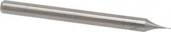 Made in USA - 0.01", 0.03" LOC, 1/8" Shank Diam, 1-1/2" OAL, 2 Flute, High Speed Steel Square End Mill - Single End, Uncoated, Centercutting - Benchmark Tooling