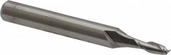 Made in USA - 0.1", 0.3" LOC, 3/16" Shank Diam, 1-1/2" OAL, 2 Flute, High Speed Steel Square End Mill - Single End, Uncoated, Centercutting - Benchmark Tooling