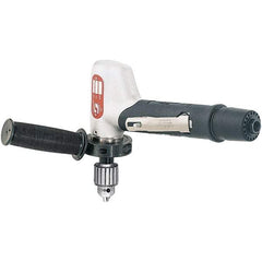 Dynabrade - 1/2" Keyed Chuck - Right Angle Handle, 4,500 RPM, 0.7 hp, 90 psi - Benchmark Tooling