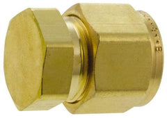 Parker - 3/8" OD, Brass End Cap - 2,300 Max Working psi, 5/8" Hex, Comp Ends - Benchmark Tooling