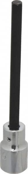 Proto - 1/2" Drive, 5/16" Hex Bit Socket - 5-5/8" OAL, 4-1/8" Bit Length, Long Hex Bit Socket - Benchmark Tooling