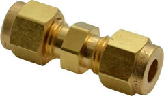 Parker - 1/4" OD, Brass Union - 3,500 Max Working psi, 1/2" Hex, Comp x Comp Ends - Benchmark Tooling