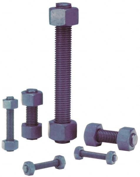 Dan-Loc Bolt & Gasket - 1-8 8-1/2" OAL Fully Threaded Stud - Alloy Steel, Plain Finish - Benchmark Tooling