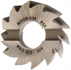 Made in USA - 3" Diam, 1-1/4" Arbor Hole Diam, 1-3/4" Length of Cut, 12 Flute, High Speed Steel, Finisher Shell End Mill - Right Hand Cut, Right Hand Spiral Flute, Uncoated - Benchmark Tooling