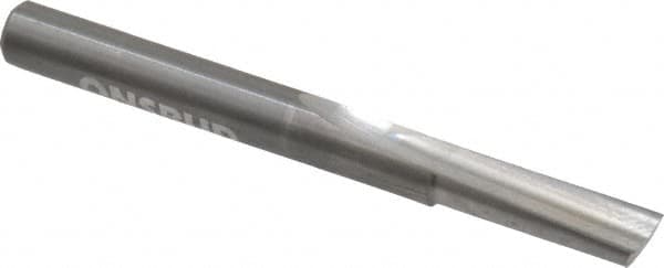 Onsrud - 1/4" Diam, 1/4" Shank Diam, 3/4" Length of Cut, 1 Flute Single Edge Straight Router Bit - 2-1/2" Overall Length, Right Hand Cut, Solid Carbide - Benchmark Tooling