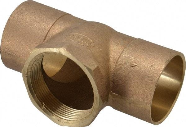 NIBCO - 2" Cast Copper Pipe Tee - C x C x F, Pressure Fitting - Benchmark Tooling