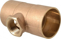 NIBCO - 2 x 2 x 1" Cast Copper Pipe Tee - C x C x F, Pressure Fitting - Benchmark Tooling