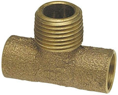 NIBCO - 1/2" Cast Copper Pipe Tee - C x C x M, Pressure Fitting - Benchmark Tooling