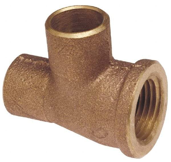 NIBCO - 1-1/2" Cast Copper Pipe Tee - C x F x C, Pressure Fitting - Benchmark Tooling