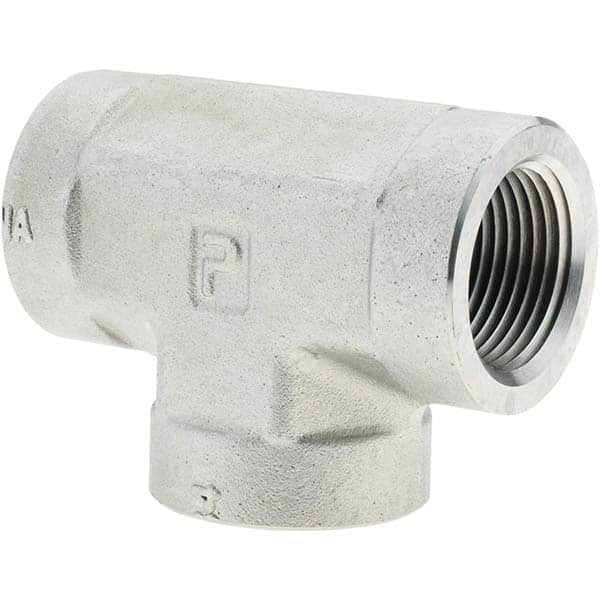 Parker - Industrial Pipe Fittings Type: Female Tee Female Thread Size: 1-11-1/2 - Benchmark Tooling