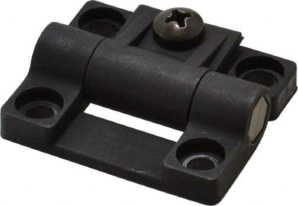 80/20 Inc. - 1.69" Long x 1.44" Wide x 1/2" Thick, Adjustable Hinge - Black Acetal - Benchmark Tooling