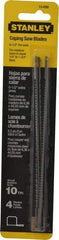 Stanley - 6-1/2 Inch Long X 7/64 Inch Wide Blade, High Carbon Steel Coping Saw Blade - 10 Teeth Per Inch, Constant Pitch - Benchmark Tooling