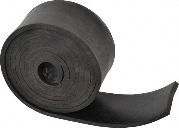 Made in USA - 3/16" Thick x 2" Wide x 60" Long, Buna-N Rubber Strip - Stock Length, 70 Shore A Durometer, 800 to 1,000 psi Tensile Strength, -20 to 170°F, Black - Benchmark Tooling
