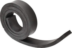 Made in USA - 1/2" Thick x 2" Wide x 60" Long, Buna-N Rubber Strip - Stock Length, 70 Shore A Durometer, 800 to 1,000 psi Tensile Strength, -20 to 170°F, Black - Benchmark Tooling