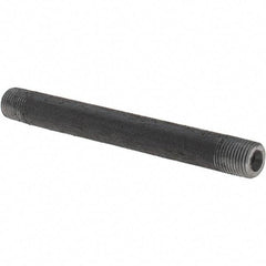 Made in USA - Schedule 80, 1/8" Diam x 3-1/2" Long Black Pipe Nipple - Threaded - Benchmark Tooling