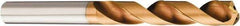 Sandvik Coromant - 5mm 140° Spiral Flute Solid Carbide Screw Machine Drill Bit - TiAlN Finish, Right Hand Cut, 28mm Flute Length, 66mm OAL, Standard Point, Straight Shank, Through Coolant - Benchmark Tooling