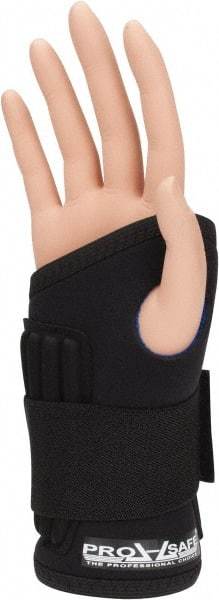 PRO-SAFE - Size M, Neoprene, Left or Right Hand Wrist Support - 1 Strap, 6-1/8 to 6-7/8 Inch Wrist, Thumb Loop, Black - Benchmark Tooling