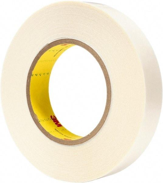 3M - 1" x 36 Yd Synthetic Rubber Adhesive Double Sided Tape - 9 mil Thick, White, Synthetic Rubber Liner - Benchmark Tooling