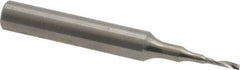 Onsrud - 1/16" Cutting Diam x 1/4" Length of Cut, 1 Flute, Upcut Spiral Router Bit - Uncoated, Right Hand Cut, Solid Carbide, 2" OAL x 1/4" Shank Diam, Single Edge, 21° Helix Angle - Benchmark Tooling