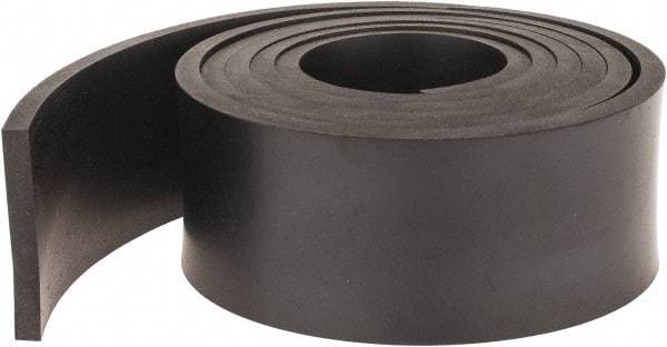 Made in USA - 1/4" Thick x 2" Wide x 60" Long, Neoprene Rubber Strip - Stock Length, 70 Shore A Durometer, 1,000 to 1,200 psi Tensile Strength, -40 to 212°F, Black - Benchmark Tooling