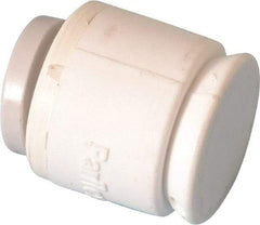 Parker - 3/8" Outside Diam, Polypropylene Push-to-Connect Tube Cap - 150 Max psi, Tan - Benchmark Tooling