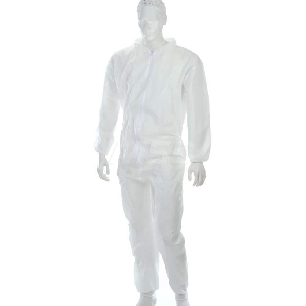 PRO-SAFE - Pack of (25), Size M SMS Chemical Resistant Coveralls - Benchmark Tooling
