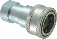 Parker - 1 NPTF Steel Hydraulic Hose Female Pipe Thread Coupler - 2,000 psi - Benchmark Tooling