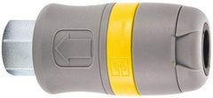 Parker - 1/4 Female NPTF Industrial Pneumatic Hose Coupler - Polyamide, 3/8" Body Diam - Benchmark Tooling