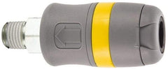 Parker - 3/8 Male NPTF Industrial Pneumatic Hose Coupler - Polyamide, 3/8" Body Diam - Benchmark Tooling