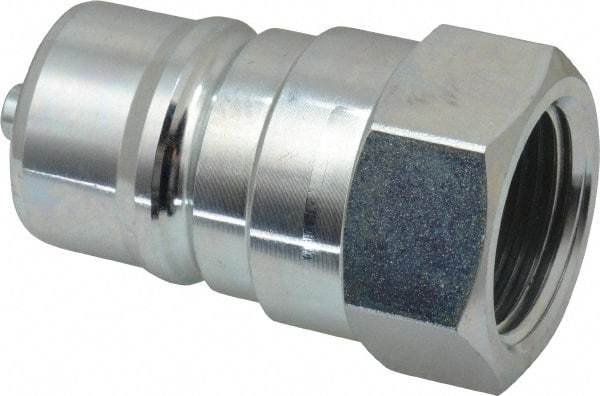 Parker - 1 NPTF Steel Hydraulic Hose Female Pipe Thread Nipple - 4,000 psi - Benchmark Tooling