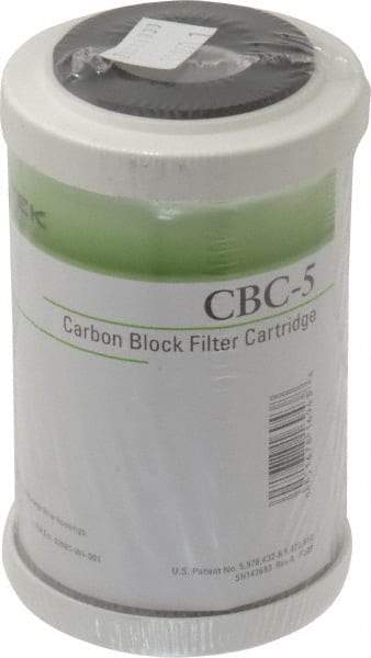 Pentair - 2-7/8" OD, 0.5µ, Carbon Briquette Giardia & Cryptosporidium Reduction Cartridge Filter - 4-7/8" Long, Reduces Tastes, Odors & Sediments - Benchmark Tooling