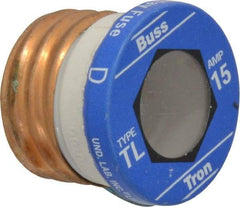 Cooper Bussmann - 125 VAC, 15 Amp, Time Delay Plug Fuse - 2.38" OAL, 10 (RMS Symmetrical) kA Rating, 2-1/4" Diam - Benchmark Tooling