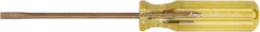Ampco - 170mm OAL Nonsparking Slotted Screwdriver - 80mm Blade Length, Straight Shank, Acetate Handle - Benchmark Tooling