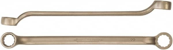 Ampco - 1-1/16" x 1-1/8" 12 Point Offset Box Wrench - Double End, 15-1/8" OAL, Aluminum Bronze - Benchmark Tooling