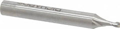 Made in USA - 0.07", 0.105" LOC, 3/16" Shank Diam, 1-1/2" OAL, 2 Flute, High Speed Steel Square End Mill - Single End, Uncoated, Centercutting - Benchmark Tooling