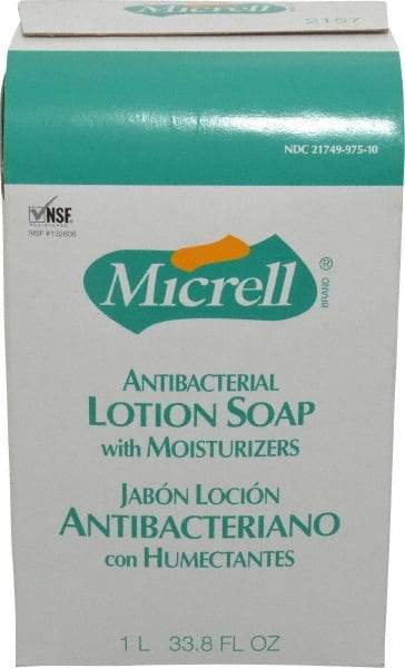 MICRELL - 1 L Dispenser Refill Liquid Soap - Antibacterial, Amber, Light Fragrance Scent - Benchmark Tooling