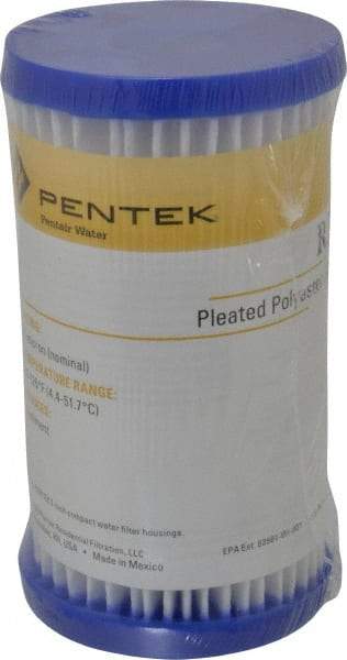 Pentair - 2-5/8" OD, 30µ, Non-Woven Polyester Pleated Cartridge Filter - 4-7/8" Long, Reduces Sediments - Benchmark Tooling