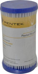 Pentair - 2-5/8" OD, 30µ, Non-Woven Polyester Pleated Cartridge Filter - 4-7/8" Long, Reduces Sediments - Benchmark Tooling